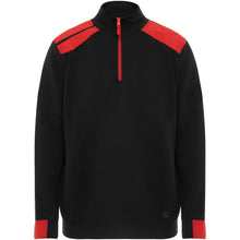 Load image into Gallery viewer, Maverick 280 g/m2 men's half zip sweater — Black / Red