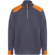 Load image into Gallery viewer, Maverick 280 g/m2 men's half zip sweater — Lead / Orange