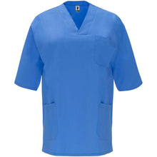 Load image into Gallery viewer, Panacea 160 g/m2 unisex short sleeve service top  — Lab Blue