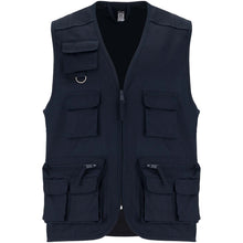 Load image into Gallery viewer, Venera 200 g/m2 v-neck multi-pocket workwear vest  — Navy Blue