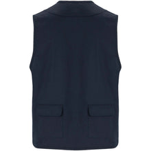 Load image into Gallery viewer, Venera 200 g/m2 v-neck multi-pocket workwear vest  — Navy Blue (back)