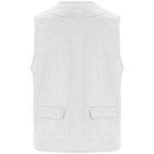 Load image into Gallery viewer, Venera 200 g/m2 v-neck multi-pocket workwear vest  — White (back)