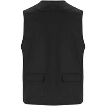 Load image into Gallery viewer, Venera 200 g/m2 v-neck multi-pocket workwear vest  — Black (back)