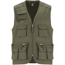 Load image into Gallery viewer, Venera 200 g/m2 v-neck multi-pocket workwear vest  — Militar Green