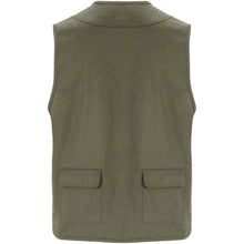 Load image into Gallery viewer, Venera 200 g/m2 v-neck multi-pocket workwear vest  — Militar Green (back)